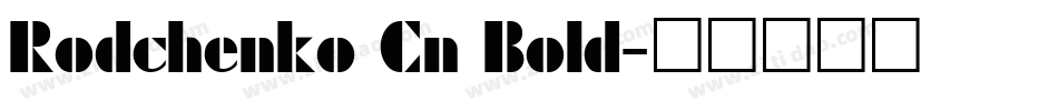 Rodchenko Cn Bold字体转换